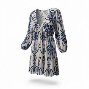 H&M Blue‎ and Cream Floral Dress